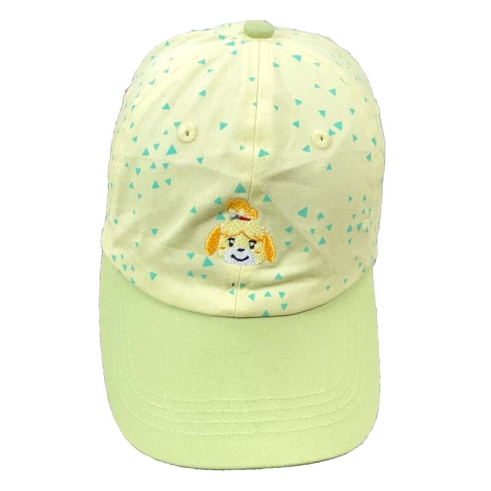 Animal Crossing Hat Cap Strap Back Green Baseball Dad Video Game Isabel Nintendo